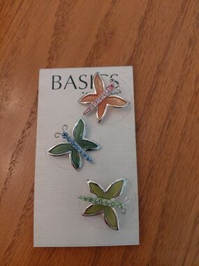 BASICS Butterfly Brooches - Pink, Blue, Green
